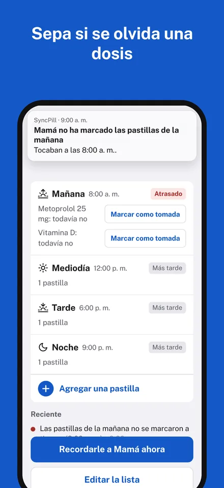 Su iPhone cuando se olvida una dosis.